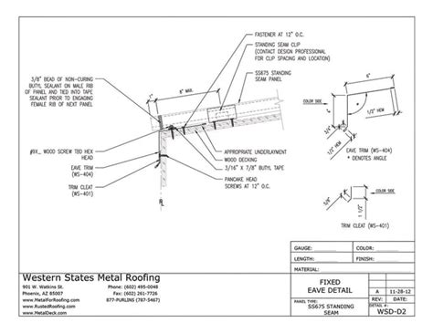 western states metal roofing details